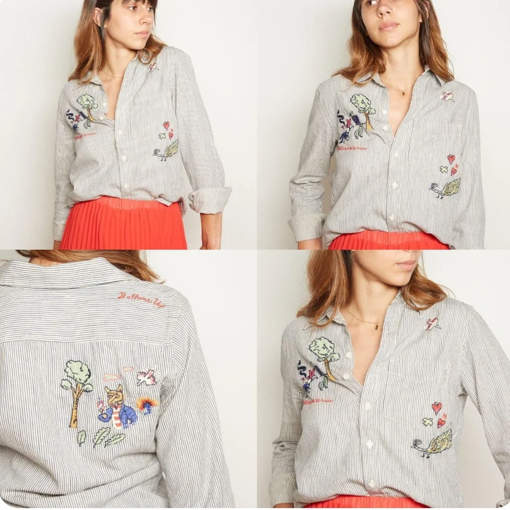 Mother Denim Foxy Boxy shirt Size S - Picture 2 of 10